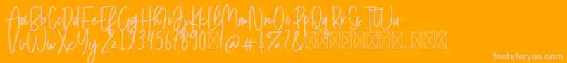 Шрифт ShinthinkFree – розовые шрифты на оранжевом фоне
