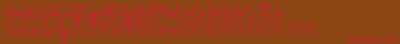 ShinthinkFree Font – Red Fonts on Brown Background