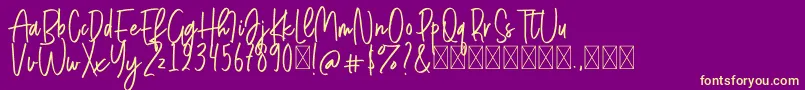 ShinthinkFree Font – Yellow Fonts on Purple Background