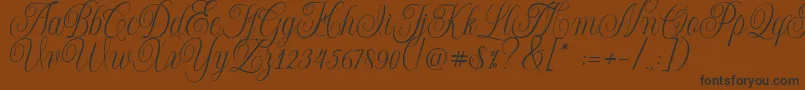 Shintosa Font – Black Fonts on Brown Background