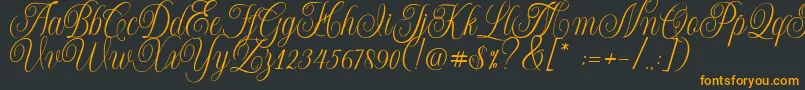 Shintosa Font – Orange Fonts on Black Background