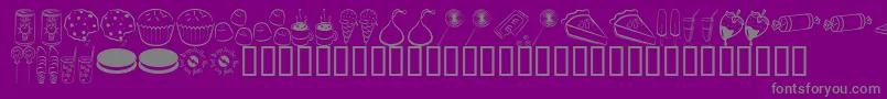 SugarComa Font – Gray Fonts on Purple Background