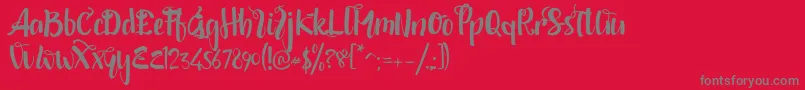 Шрифт shintya DEMO – серые шрифты на красном фоне