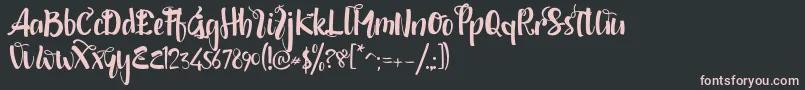 shintya DEMO Font – Pink Fonts on Black Background