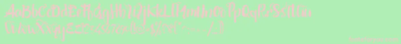 shintya DEMO Font – Pink Fonts on Green Background