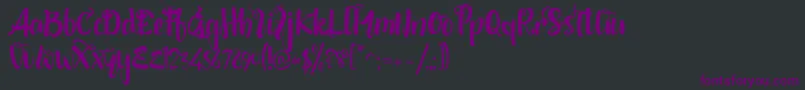 Шрифт shintya DEMO – фиолетовые шрифты на чёрном фоне