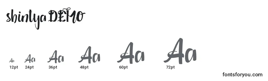 Shintya DEMO Font Sizes