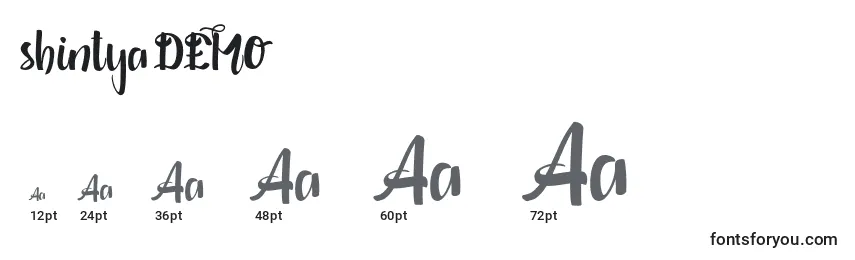 Größen der Schriftart Shintya DEMO