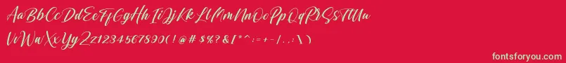 フォントShintyan – 赤い背景に緑の文字