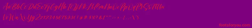 Shintyan Font – Red Fonts on Purple Background