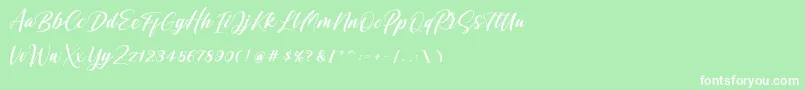Shintyan Font – White Fonts on Green Background