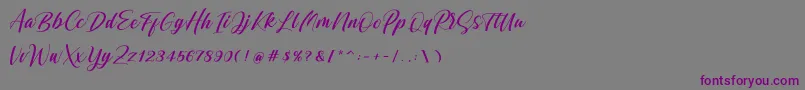 Shintyan Font – Purple Fonts on Gray Background