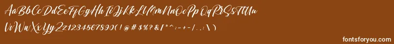 フォントShintyan – 茶色の背景に白い文字