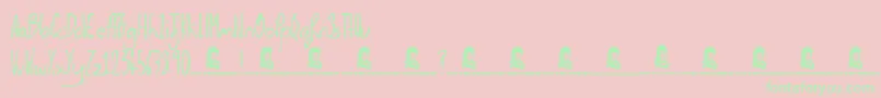 Shiny Pimple Font – Green Fonts on Pink Background