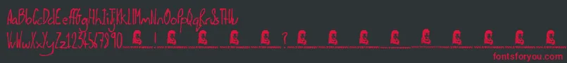 Shiny Pimple Font – Red Fonts on Black Background