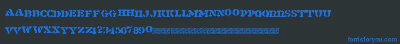 Shipment Font – Blue Fonts on Black Background