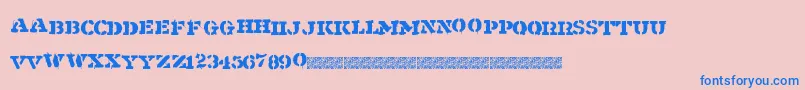 Shipment Font – Blue Fonts on Pink Background