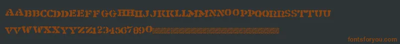 Shipment Font – Brown Fonts on Black Background