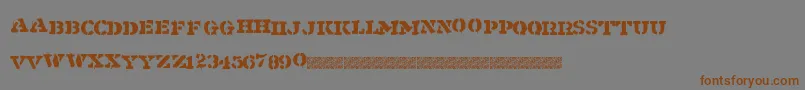 Shipment Font – Brown Fonts on Gray Background