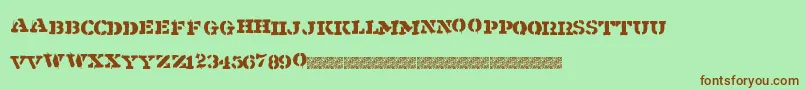 Shipment Font – Brown Fonts on Green Background