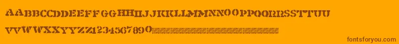 Shipment Font – Brown Fonts on Orange Background