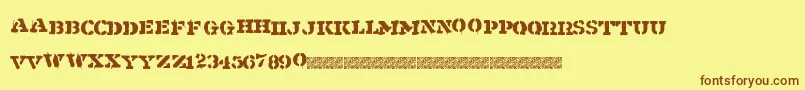 Shipment Font – Brown Fonts on Yellow Background