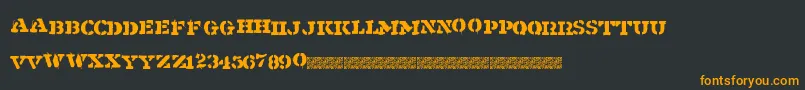 Shipment Font – Orange Fonts on Black Background