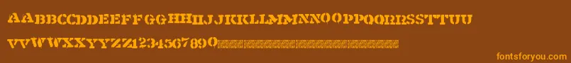 Shipment Font – Orange Fonts on Brown Background