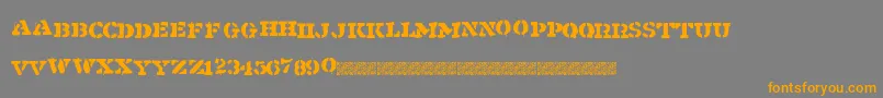 Shipment Font – Orange Fonts on Gray Background