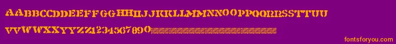 Shipment Font – Orange Fonts on Purple Background