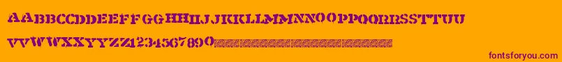 Shipment Font – Purple Fonts on Orange Background