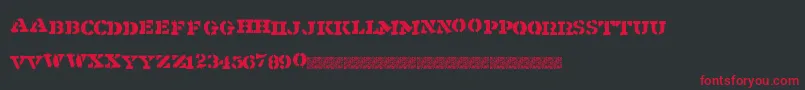 Shipment Font – Red Fonts on Black Background