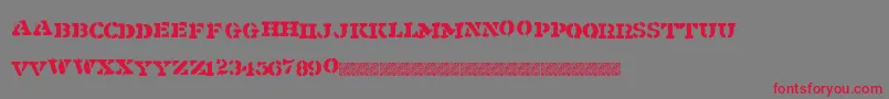 Shipment Font – Red Fonts on Gray Background