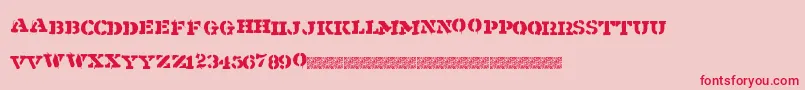Shipment Font – Red Fonts on Pink Background