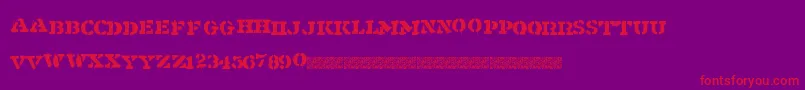 Shipment Font – Red Fonts on Purple Background