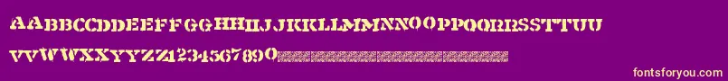 Shipment Font – Yellow Fonts on Purple Background