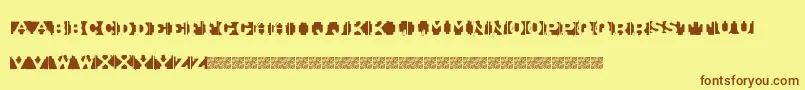 ShipmentInverted Font – Brown Fonts on Yellow Background
