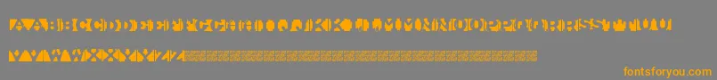 フォントShipmentInverted – オレンジの文字は灰色の背景にあります。
