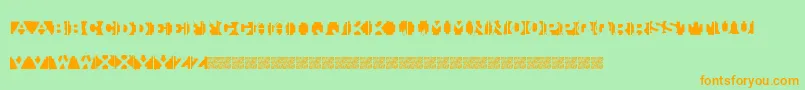 ShipmentInverted Font – Orange Fonts on Green Background
