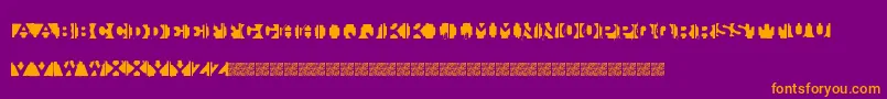 ShipmentInverted Font – Orange Fonts on Purple Background