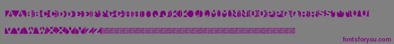 ShipmentInverted Font – Purple Fonts on Gray Background