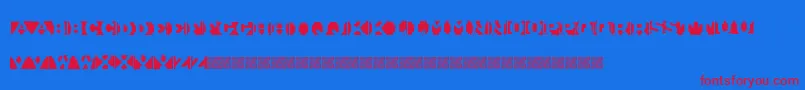 ShipmentInverted Font – Red Fonts on Blue Background
