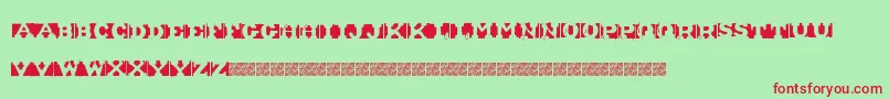 ShipmentInverted Font – Red Fonts on Green Background