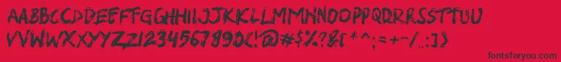 SHIRK Font – Black Fonts on Red Background