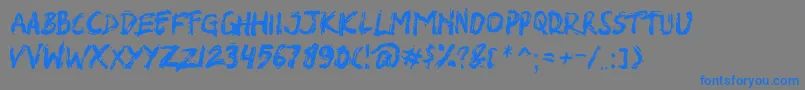 SHIRK Font – Blue Fonts on Gray Background