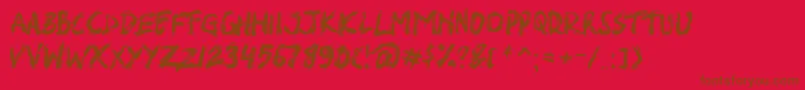 SHIRK Font – Brown Fonts on Red Background