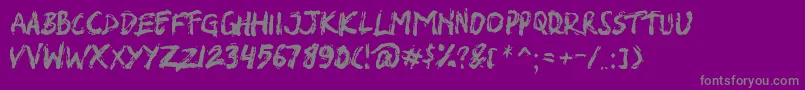 SHIRK Font – Gray Fonts on Purple Background