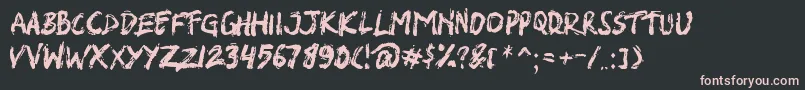 SHIRK Font – Pink Fonts on Black Background