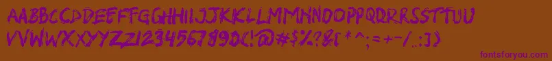 SHIRK Font – Purple Fonts on Brown Background