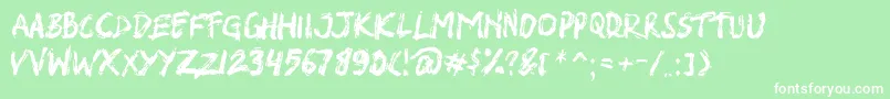 SHIRK Font – White Fonts on Green Background